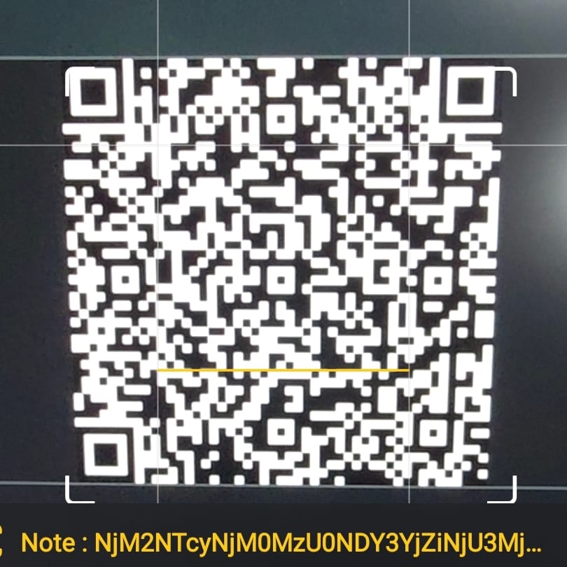 Scanning the challenge's QR code