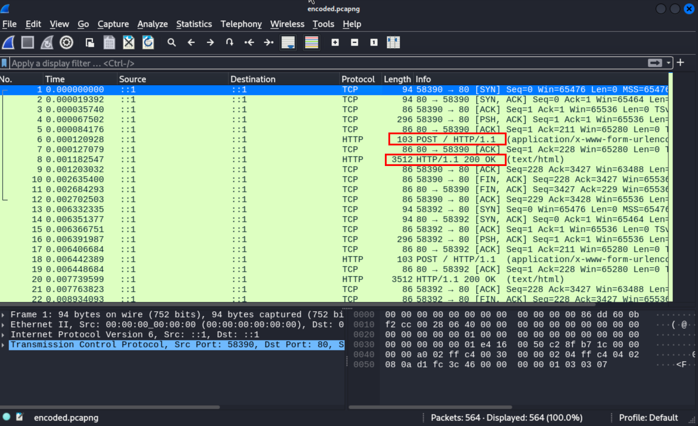 Opening Wireshark